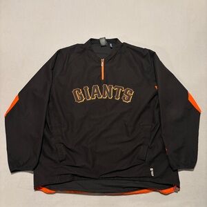 Majestic Black and Orange San Francisco Giants Windbreaker XXL